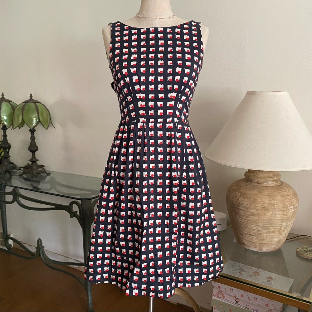 Kate Spade Black and Red Patterned Dress